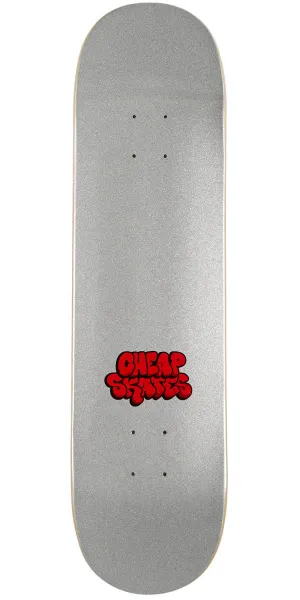 CCS Cheap Skates Tag Glitter Skateboard Deck - White - 8.50"