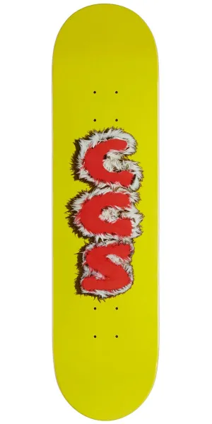 CCS Furry Letters Skateboard Deck - Yellow - 7.25"