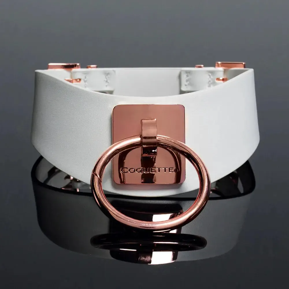 Classy Rose Gold BDSM Collar Bondage Choker