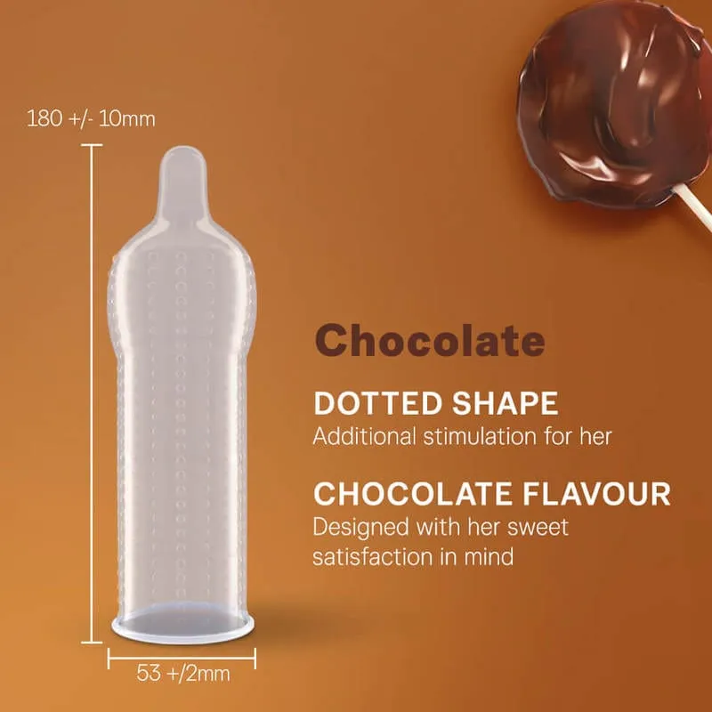 Durex - Chocolate Flavoured with Dots Textured Condoms