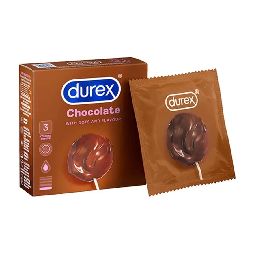 Durex - Chocolate Flavoured with Dots Textured Condoms