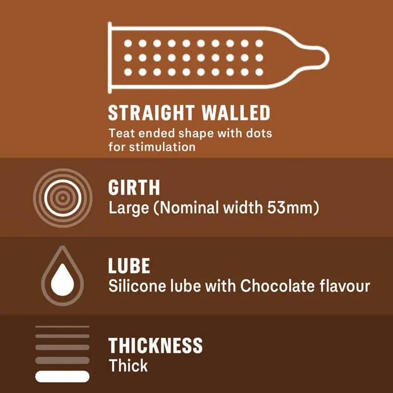 Durex - Chocolate Flavoured with Dots Textured Condoms