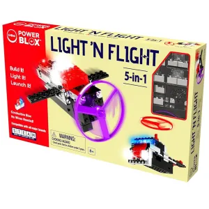 E-Blox Power Blox Light 'N Flight 5-in-1 Building Set - 58pcs, for Kids Ages 8 