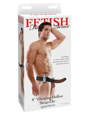Fetish Fantasy Series - 8 Vibrating Hollow Strap-On