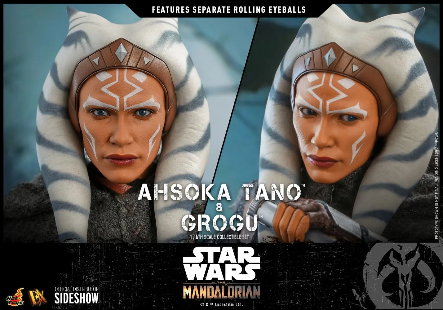 Hot Toys 1/6 Scale Figure - Ahsoka Tano & Grogu (Star Wars: Episode The Mandalorian)