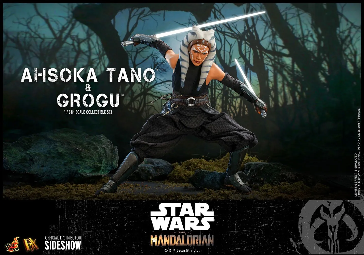 Hot Toys 1/6 Scale Figure - Ahsoka Tano & Grogu (Star Wars: Episode The Mandalorian)