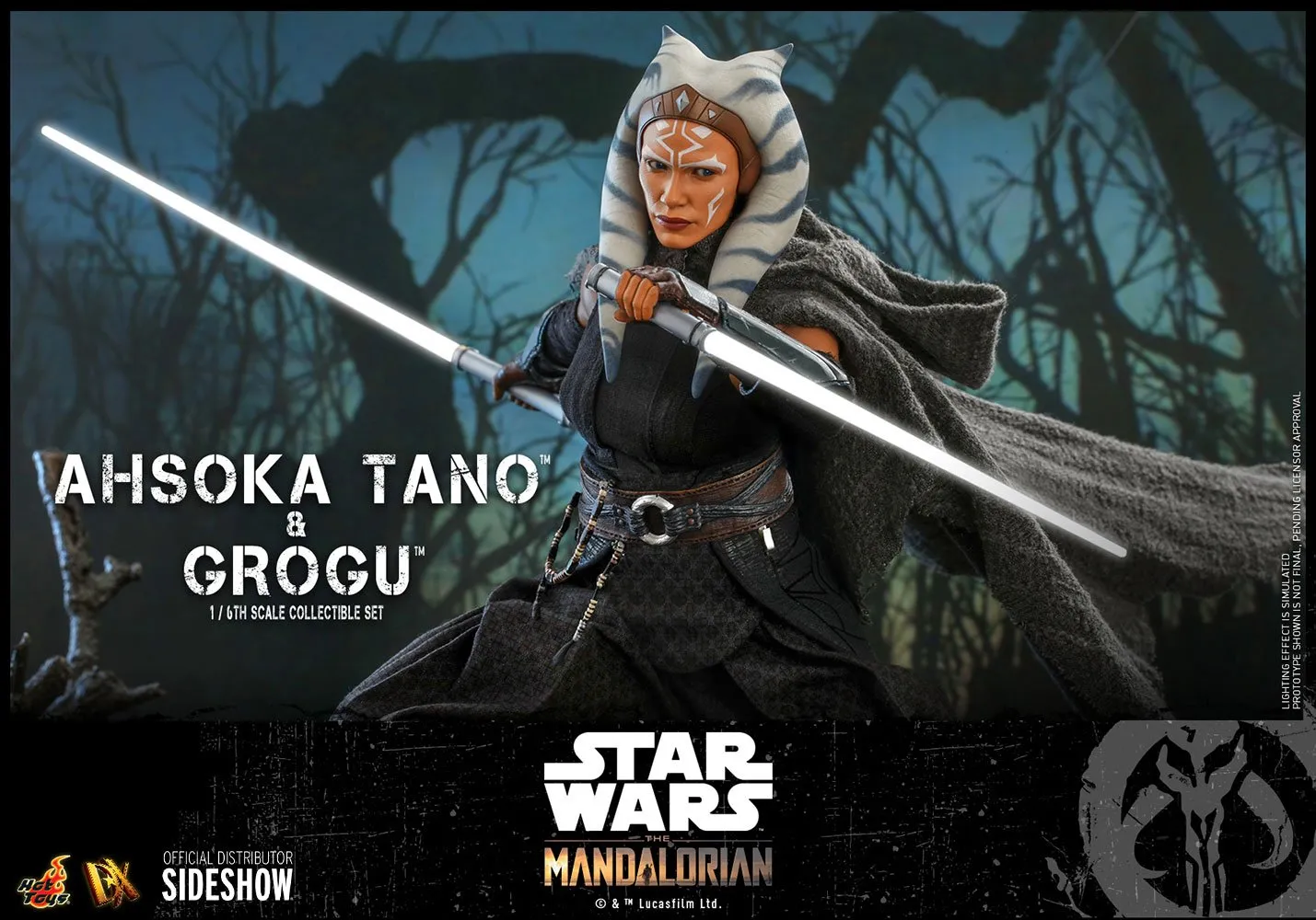 Hot Toys 1/6 Scale Figure - Ahsoka Tano & Grogu (Star Wars: Episode The Mandalorian)