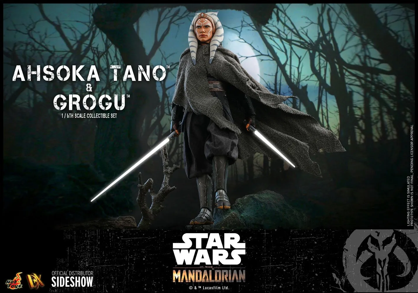 Hot Toys 1/6 Scale Figure - Ahsoka Tano & Grogu (Star Wars: Episode The Mandalorian)