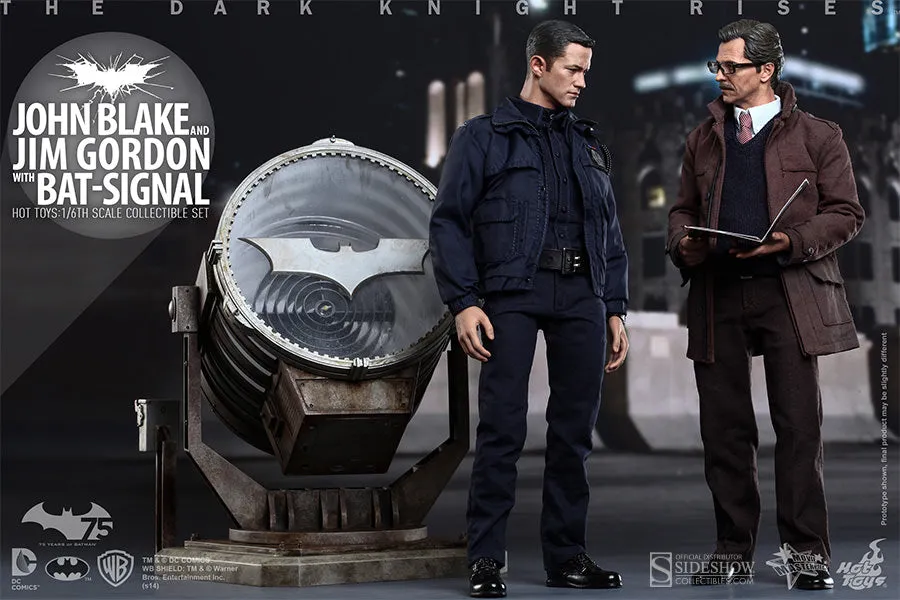 Hot Toys The Dark Knight Rises John Blake (Robin) and Jim Gordon with Bat-Signal 1/6 Scale Action Figure MMS275
