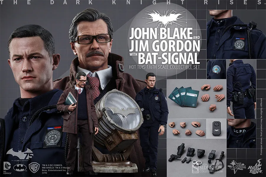Hot Toys The Dark Knight Rises John Blake (Robin) and Jim Gordon with Bat-Signal 1/6 Scale Action Figure MMS275