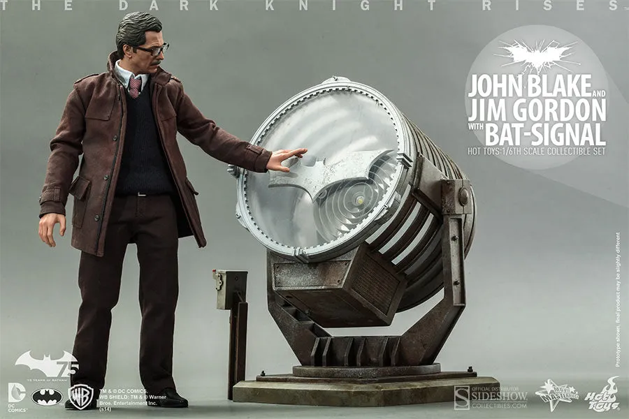 Hot Toys The Dark Knight Rises John Blake (Robin) and Jim Gordon with Bat-Signal 1/6 Scale Action Figure MMS275