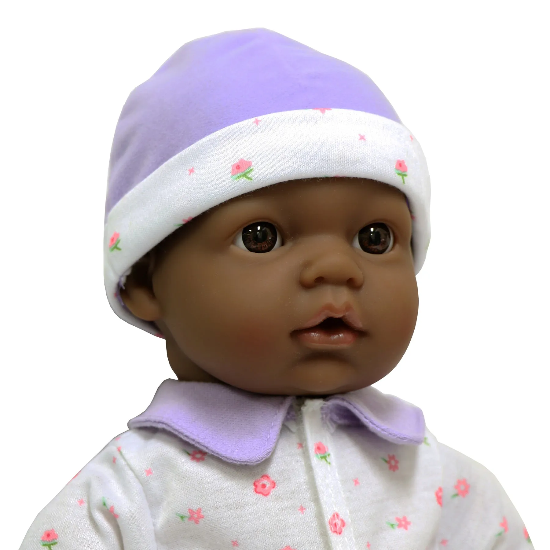 JC Toys La Baby Soft 16-Inch Doll with Purple Sleeper and Pacifier