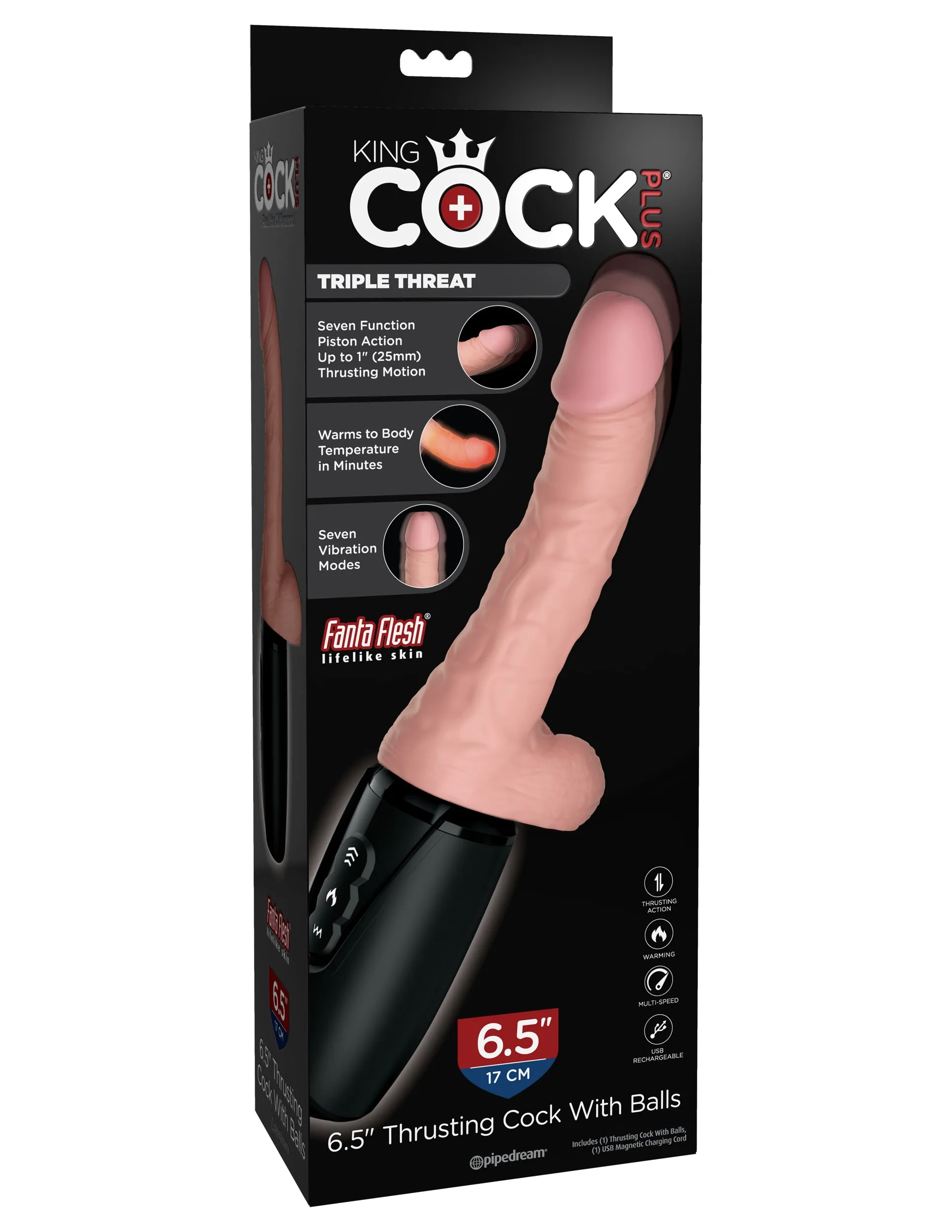 King Cock Plus 6.5 Thrusting Cock with Balls