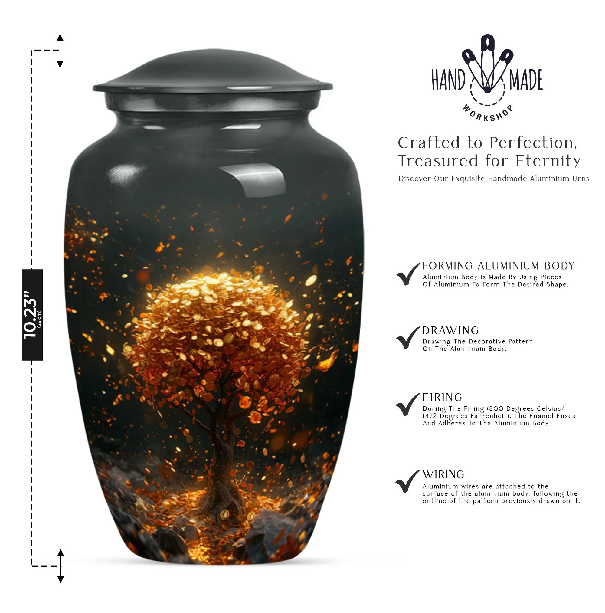Legacy Tree of Life Cremation Piece: Commemorative Urn for Adults
