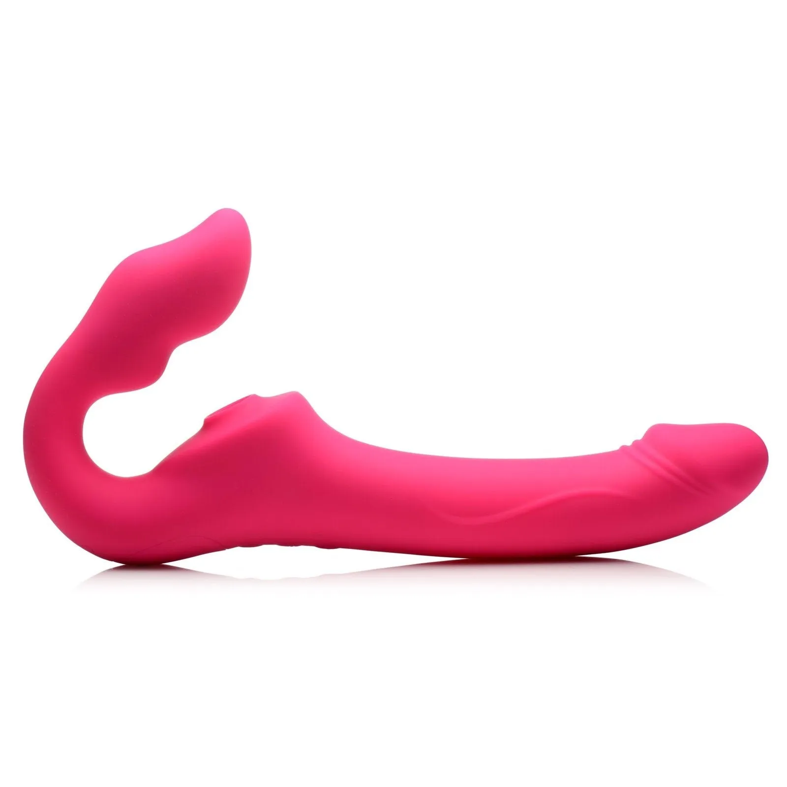 Licking And Vibrating Strapless Strap-on With Remote Control