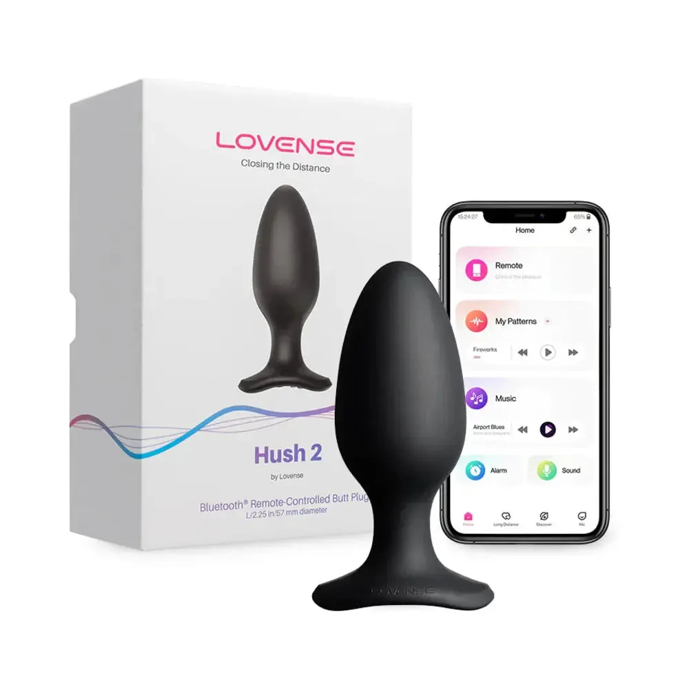 Lovense Hush 2 Remote-Controlled Anal Plug Vibrating L 2.25 inch