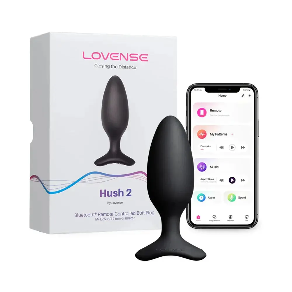Lovense Hush 2 Remote-Controlled Anal Plug Vibrating M 1.75 inch