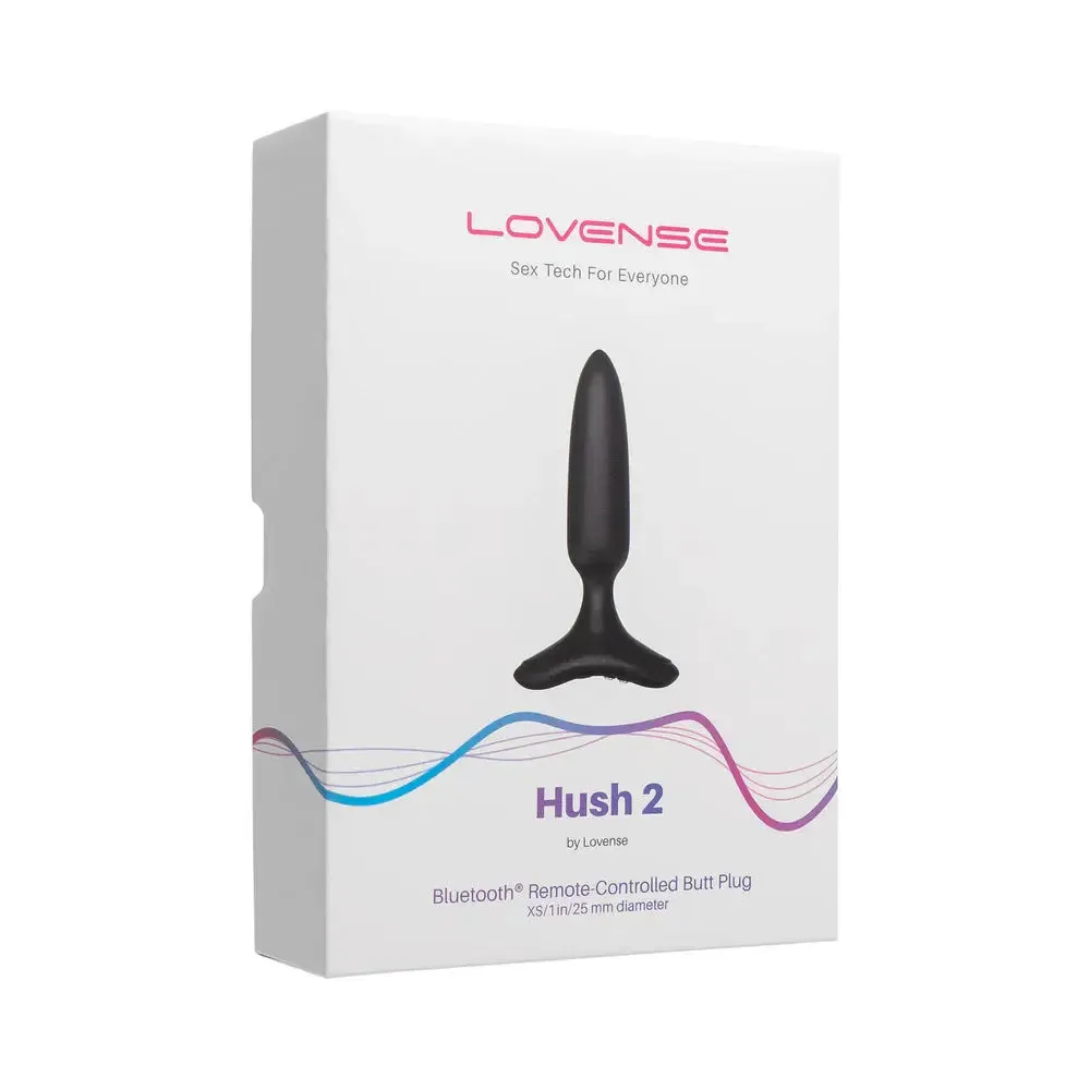 Lovense Hush 2 Remote-Controlled Anal Plug Vibrating XS 1 inch