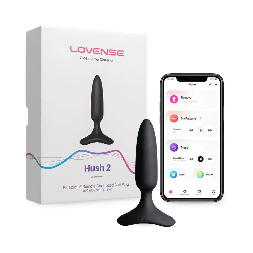 Lovense Hush 2 Remote-Controlled Anal Plug Vibrating XS 1 inch