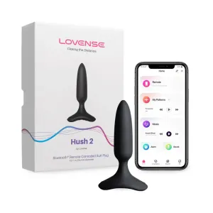 Lovense Hush 2 Remote-Controlled Anal Plug Vibrating XS 1 inch