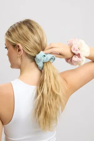 Multi 3 Pack Textured Scrunchies