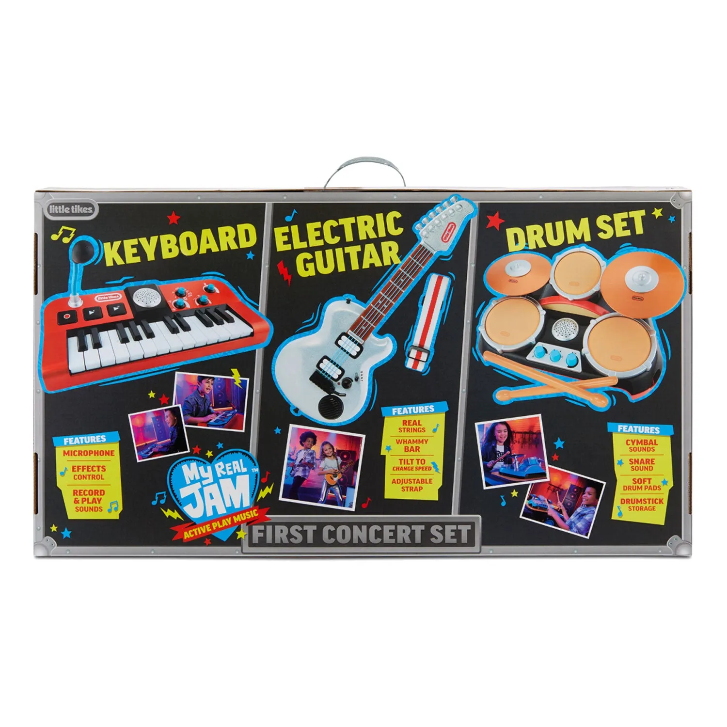 My Real Jam First Concert Set with Drums, Keyboard and Electric Guitar