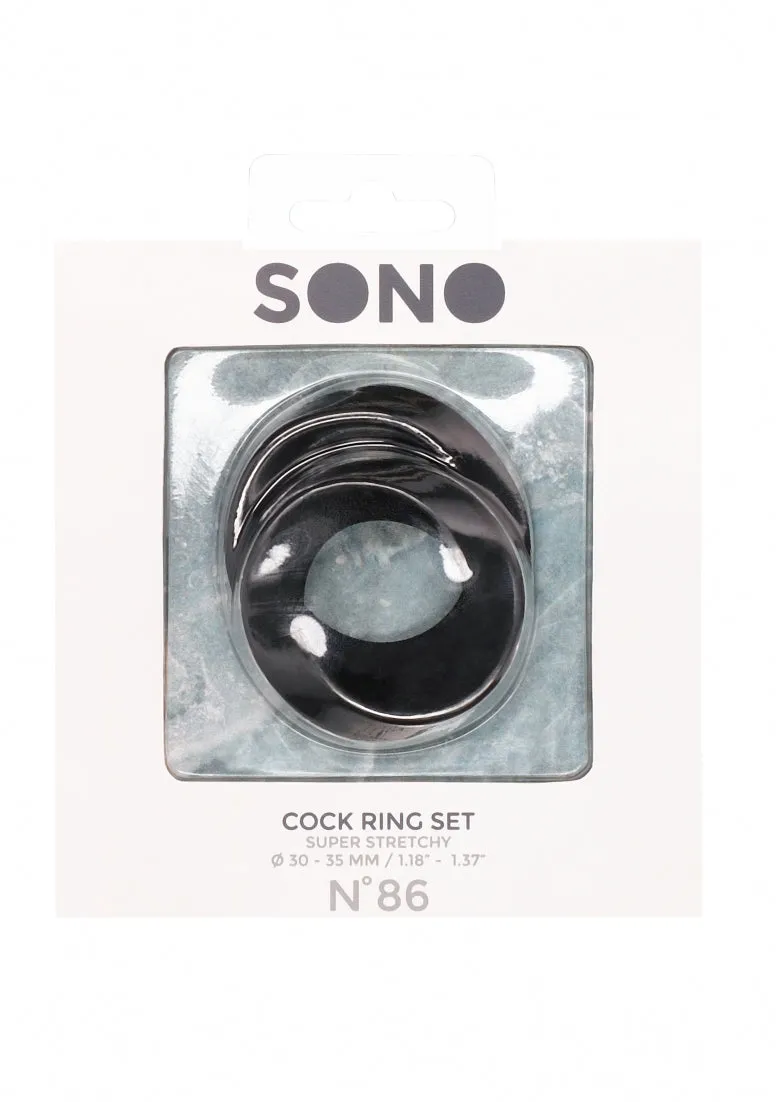 No. 86 - Cock Ring Set - Black