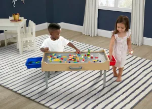 Play N Store Building Bricks Play Table with 100  Play Bricks Included
