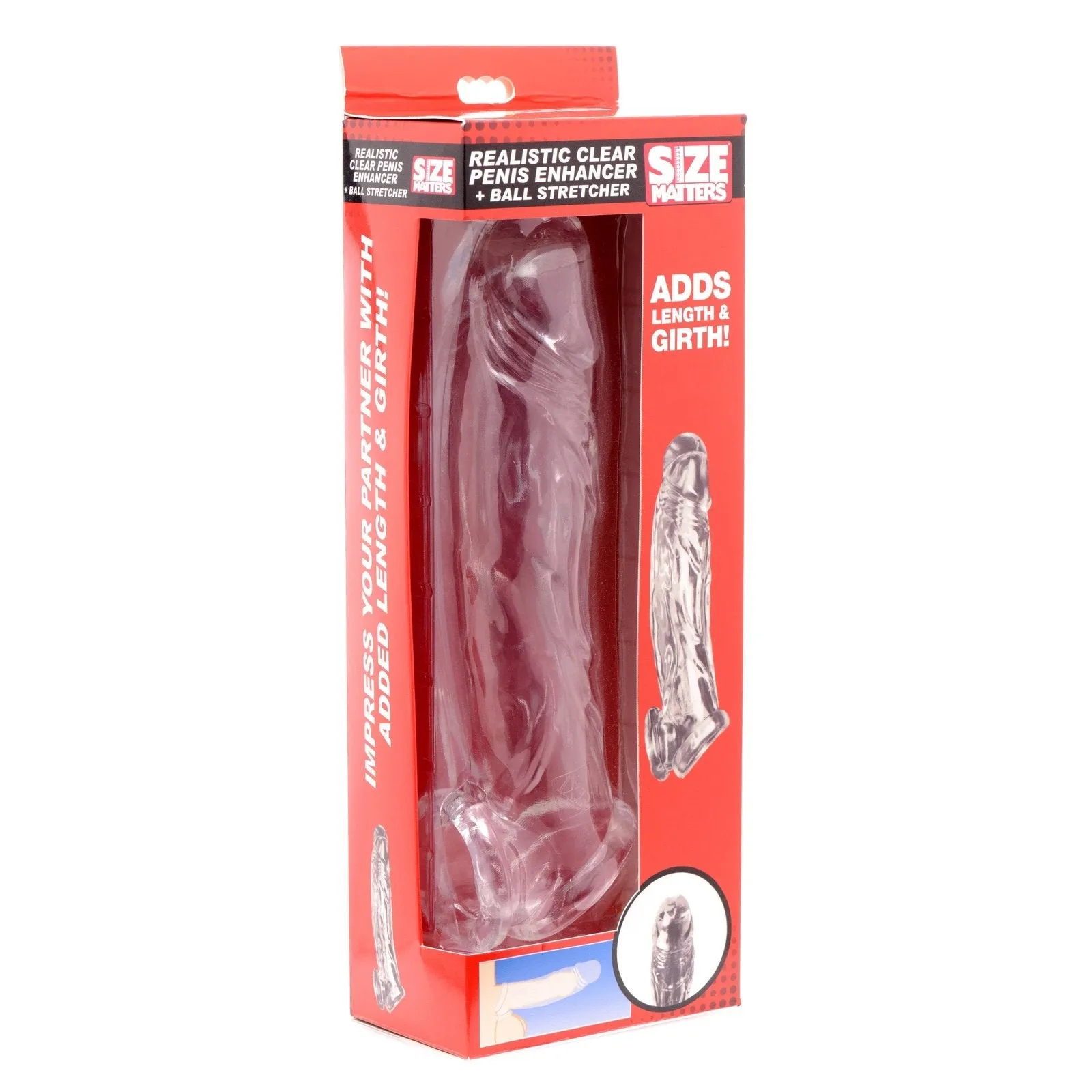 Realistic Clear Penis Enhancer And Ball Stretcher