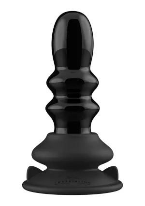 Ribbly - Glass Vibrator - With Suction Cup And Remote - Rechargeable - 10 Speed