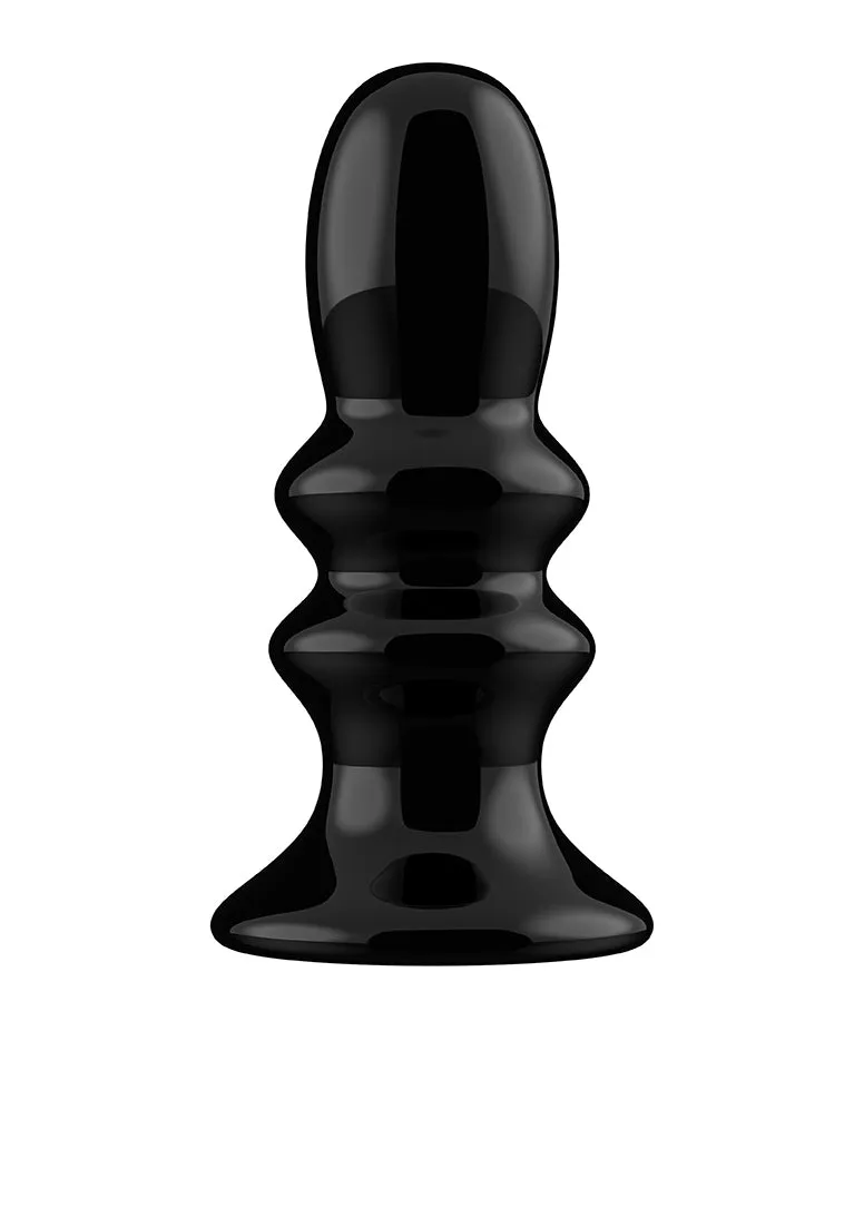 Ribbly - Glass Vibrator - With Suction Cup And Remote - Rechargeable - 10 Speed