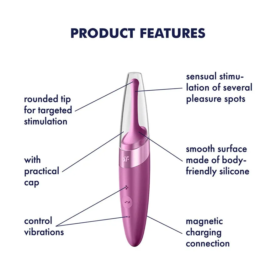 Satisfyer Twirling Delight Tip Clitoral Nipple Stimulator Vibrator Sex Toy