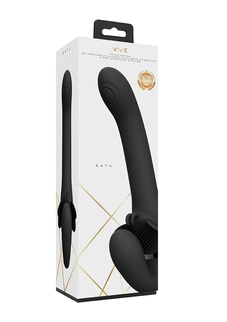 Satu - Pulse-wave & Vibrating Strapless Strapon