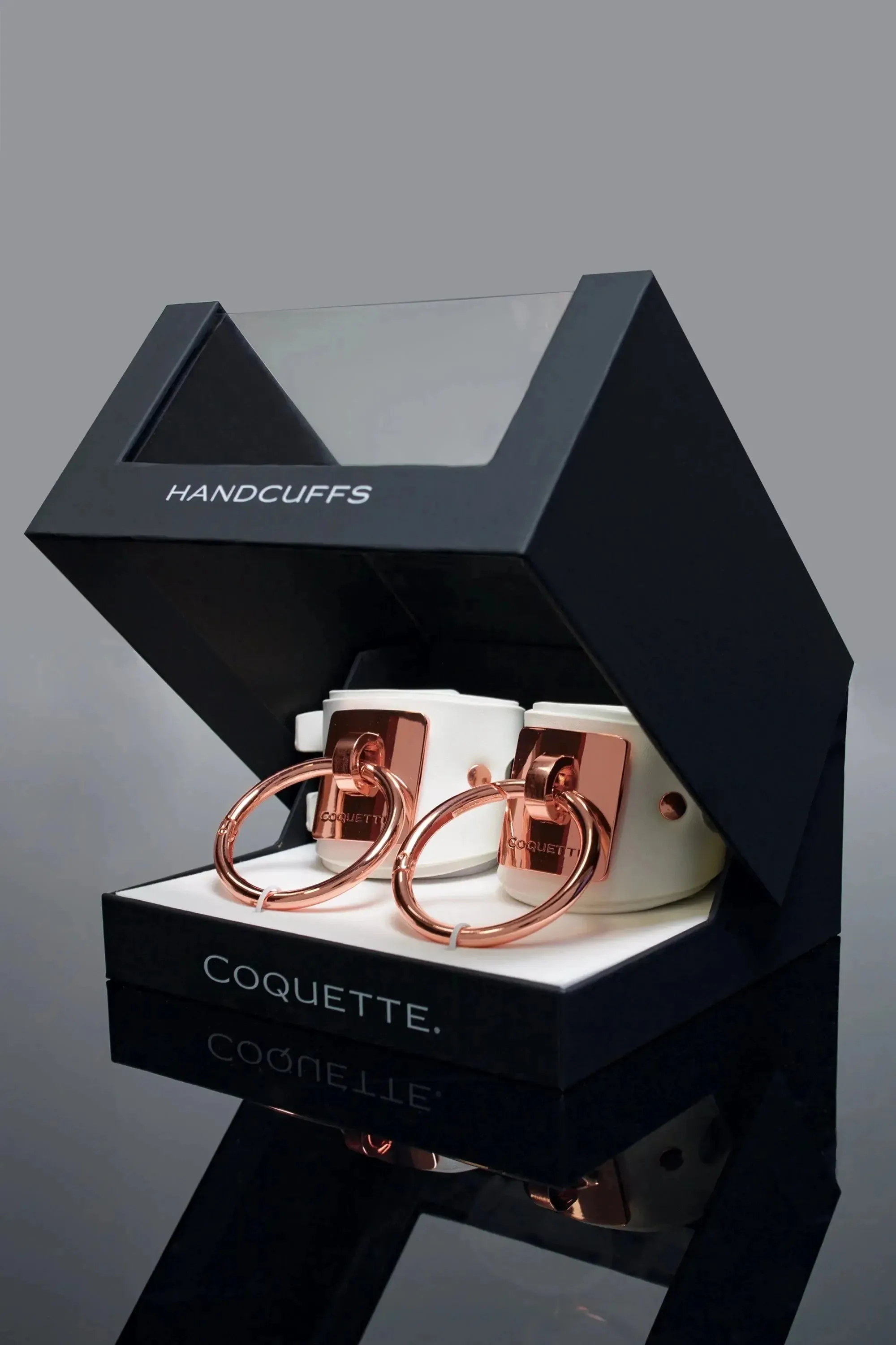 Sex Slave Shackles Bondage Wrist Cuffs Coquette Pleasure Collection Cuffs White