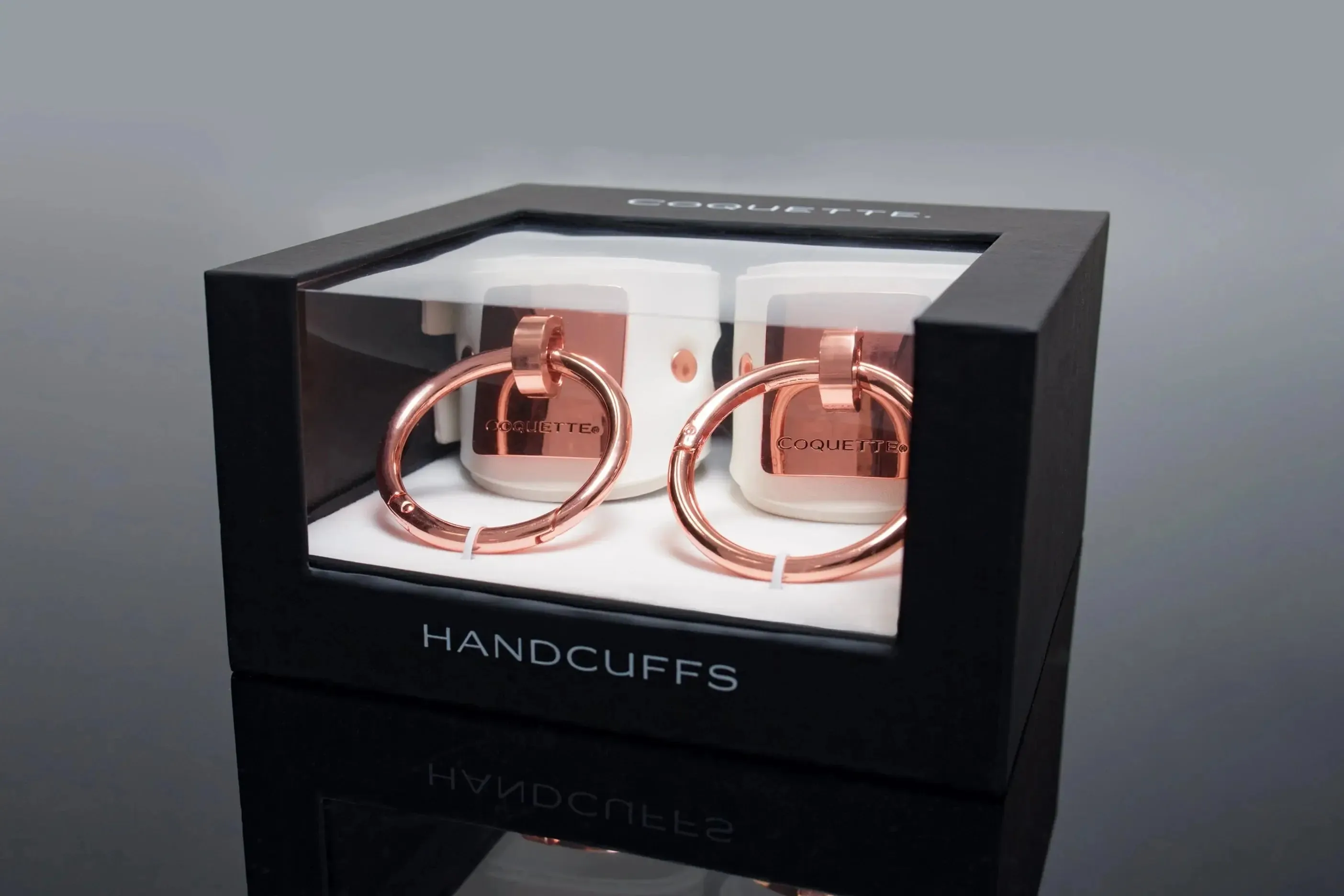 Sex Slave Shackles Bondage Wrist Cuffs Coquette Pleasure Collection Cuffs White