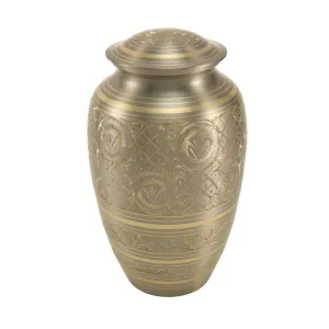 Silver and Gold Radiant Platinum Cremation Urn