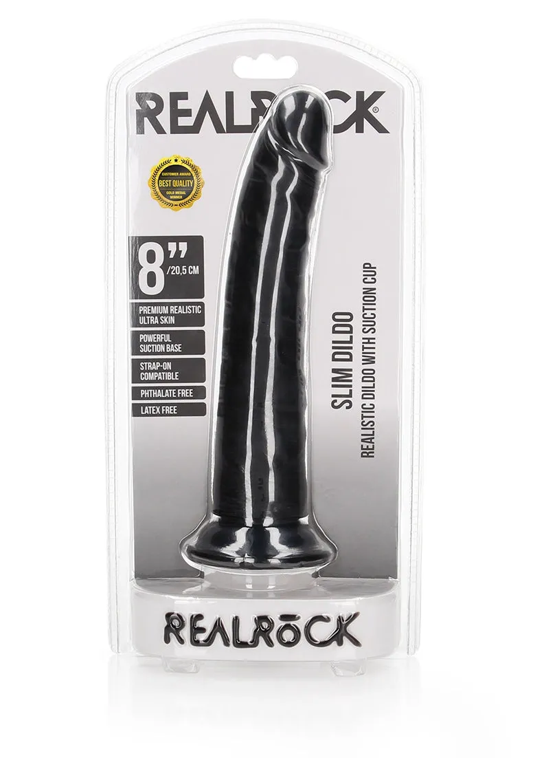 Slim Realistic Dildo With Suction Cup - 8''/ 20.5 Cm