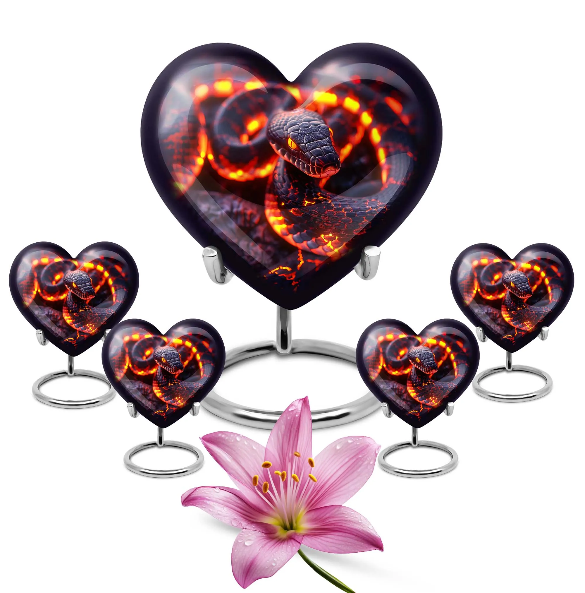 Snake & Heart Adult Ash Memorial Urn - Comforting Beyond Life