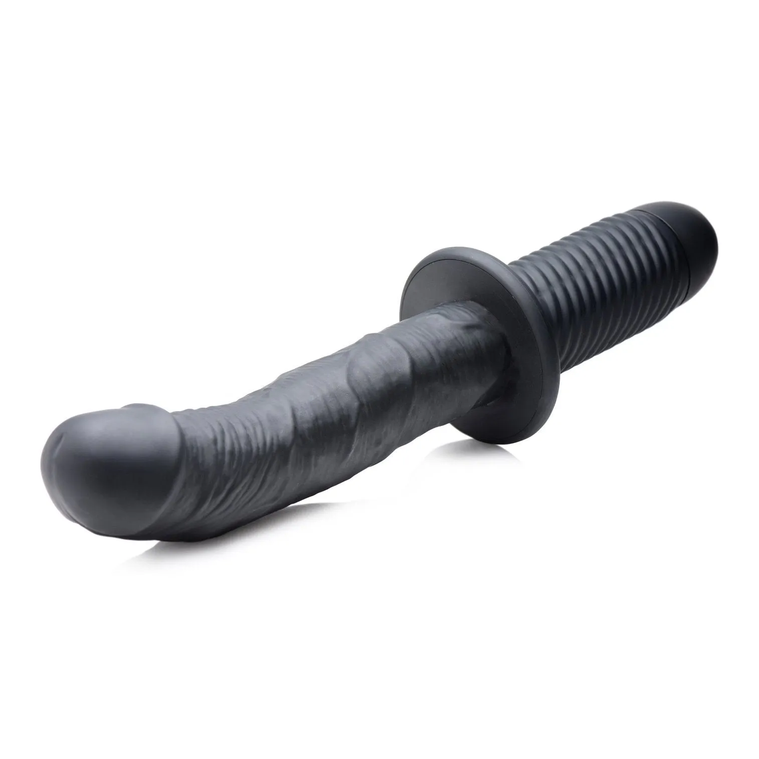 The Large Realistic 10x Silicone Vibrator With Handle