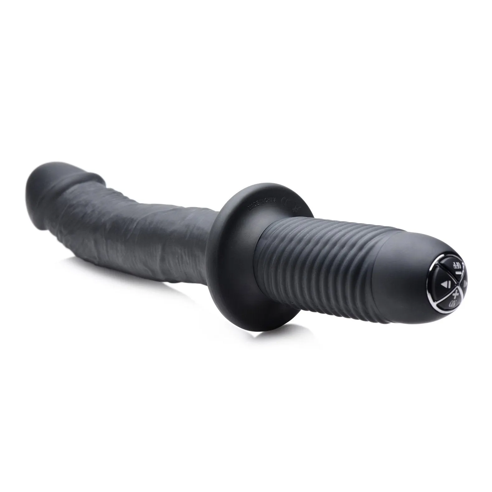 The Large Realistic 10x Silicone Vibrator With Handle