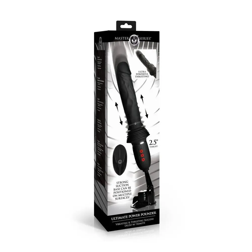 Ultimate Power Pounder Vibrating & Thrusting Dildo Sex Toy w/ Remote
