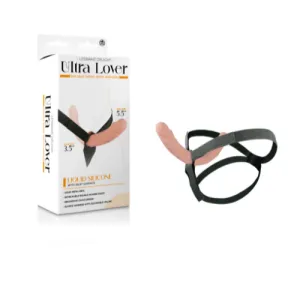 ULTRA LOVER 8 SILICONE DOUBLE DONG WITH STRAP ON