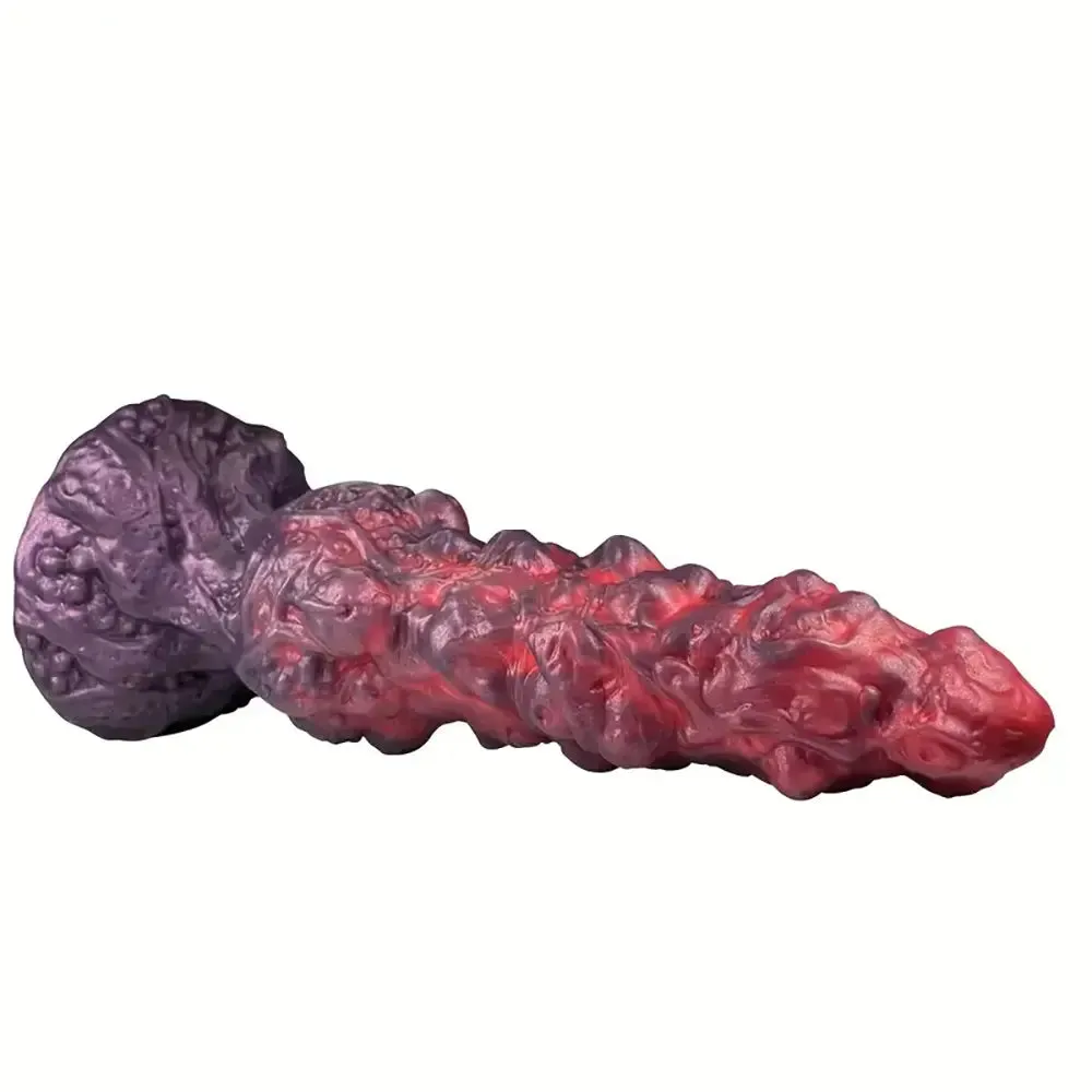 Unique Textured Silicone Dildo Anal Plug Soft Stimulating G-Spot Massager