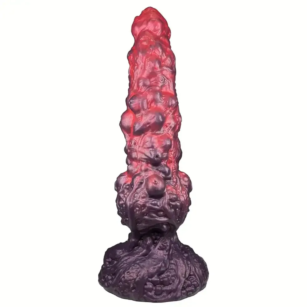 Unique Textured Silicone Dildo Anal Plug Soft Stimulating G-Spot Massager