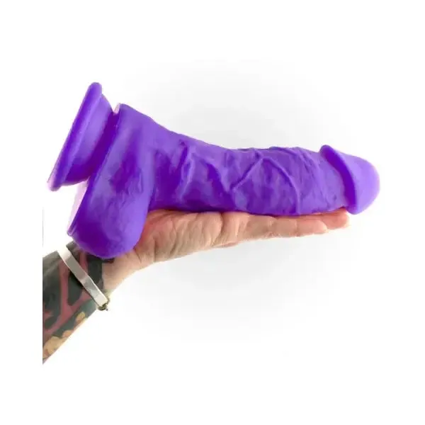 Wide Body Safe Silicone Dildo Sex Toy Thick 8 in. Dildo Purple